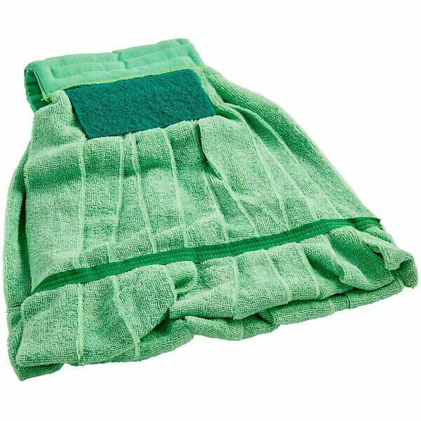 Lavex 9 oz. Green Microfiber Tube Mop with 5'' Green Headband 274MFSPM9GN